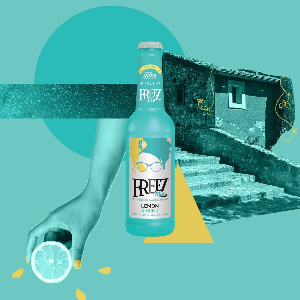 Freez Mix Lemon & Mint Soda Drink 275ml x 24