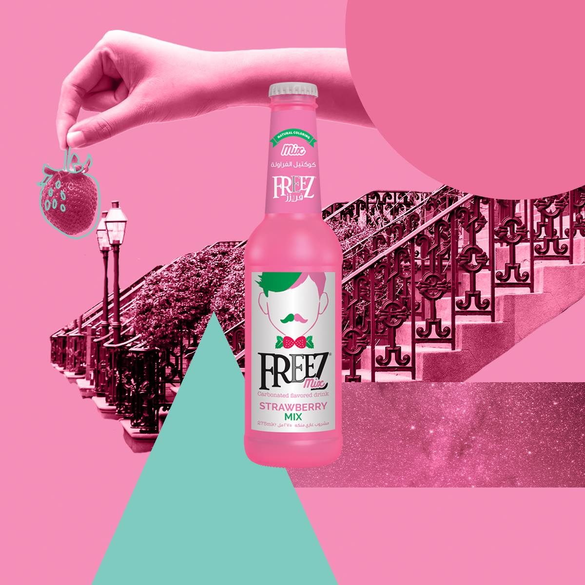 Freez Mix Strawberry Soda Drink 275ml x 24