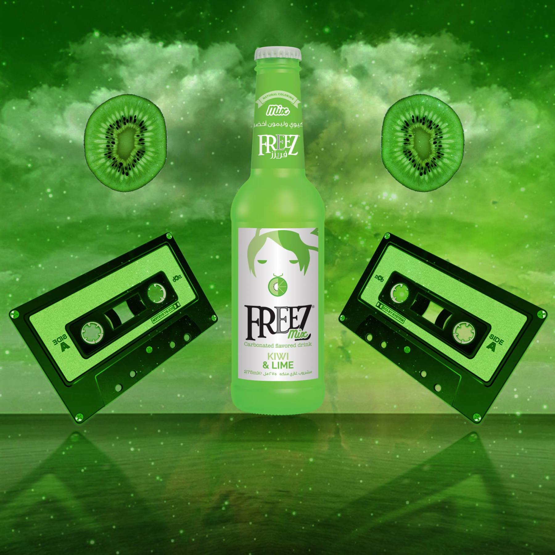 Freez Mix Kiwi & Lime Soda Drink 275ml x 24