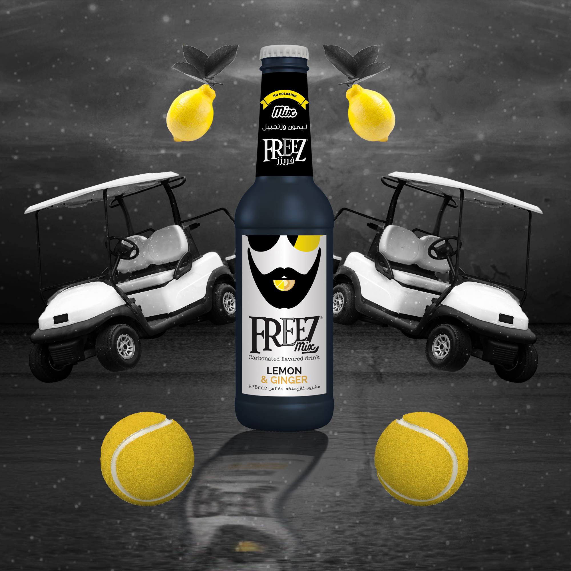Freez Mix Lemon Ginger Soda Drink 275ml x 24