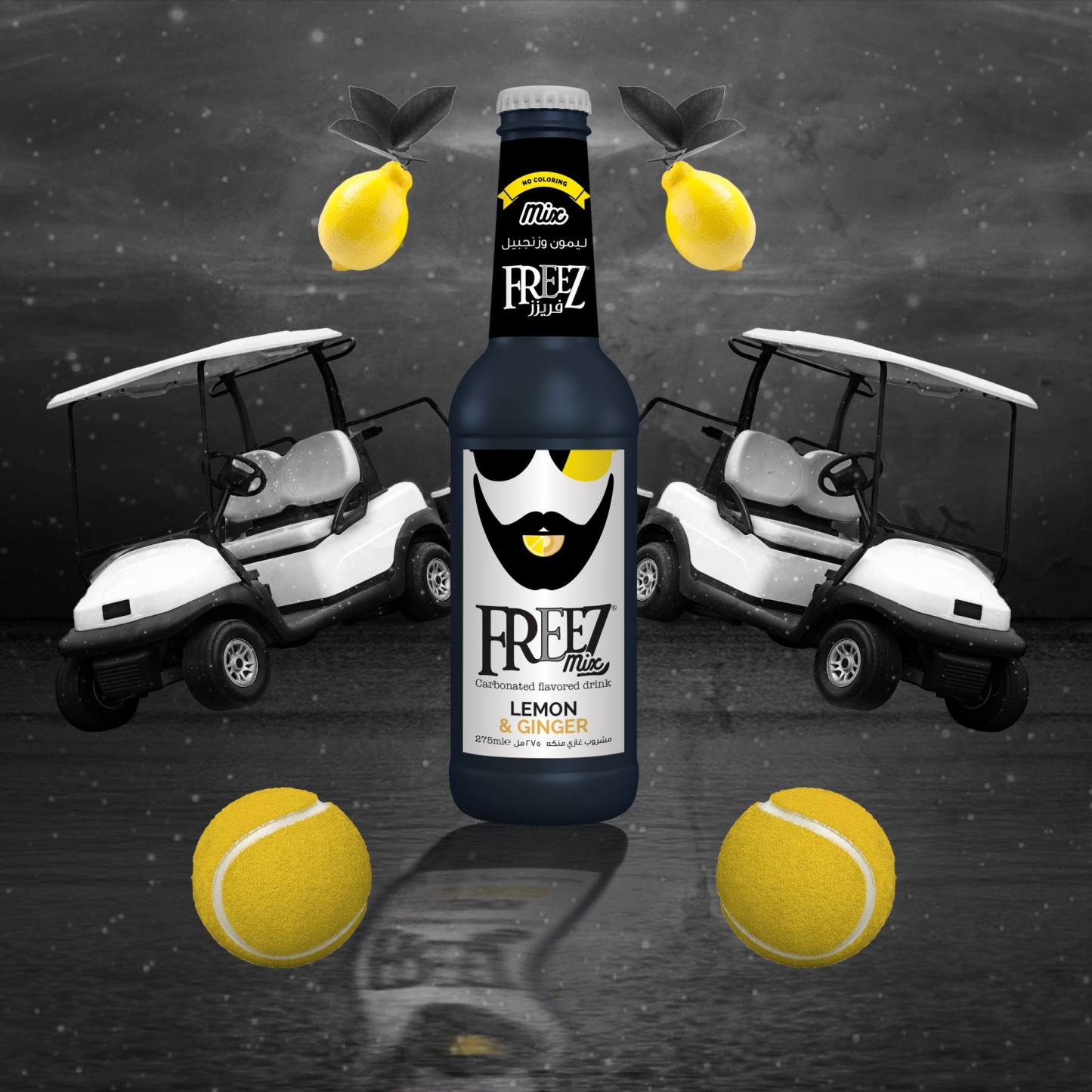 Freez Mix Lemon Ginger Soda Drink 275ml x 24
