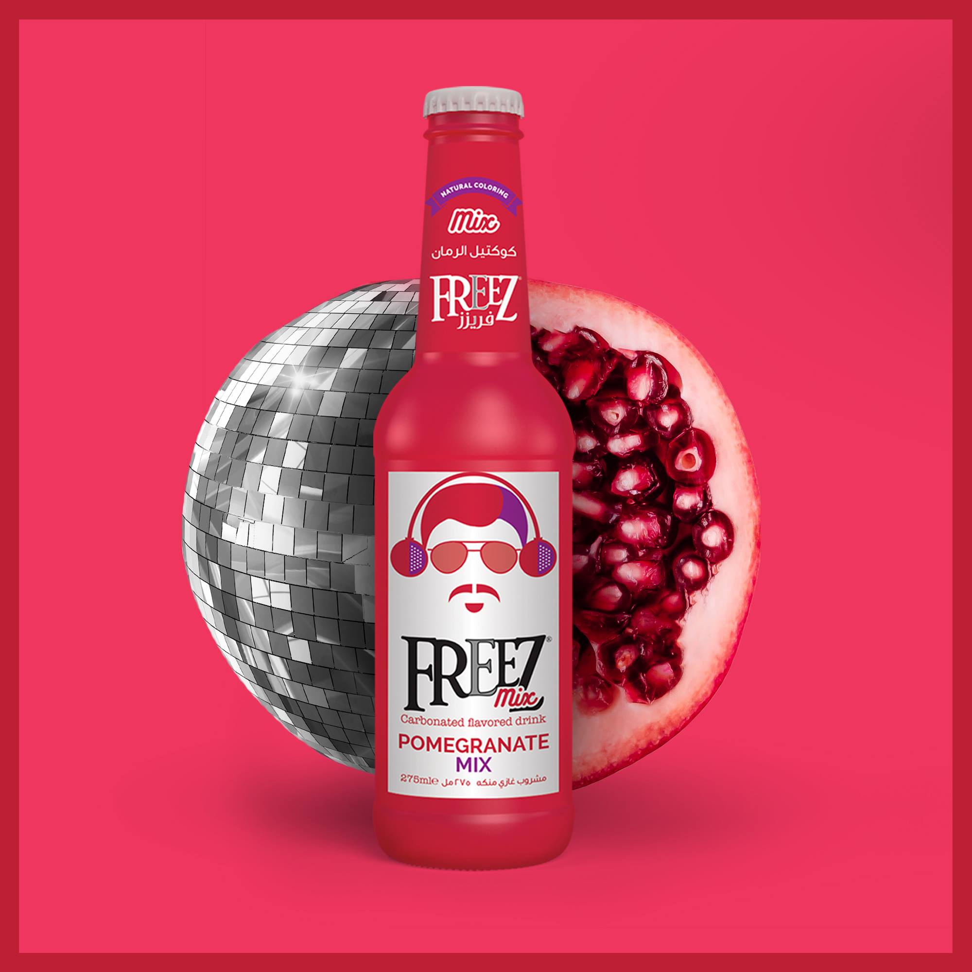 Freez Mix Pomegranate Soda Drink 275ml x 24