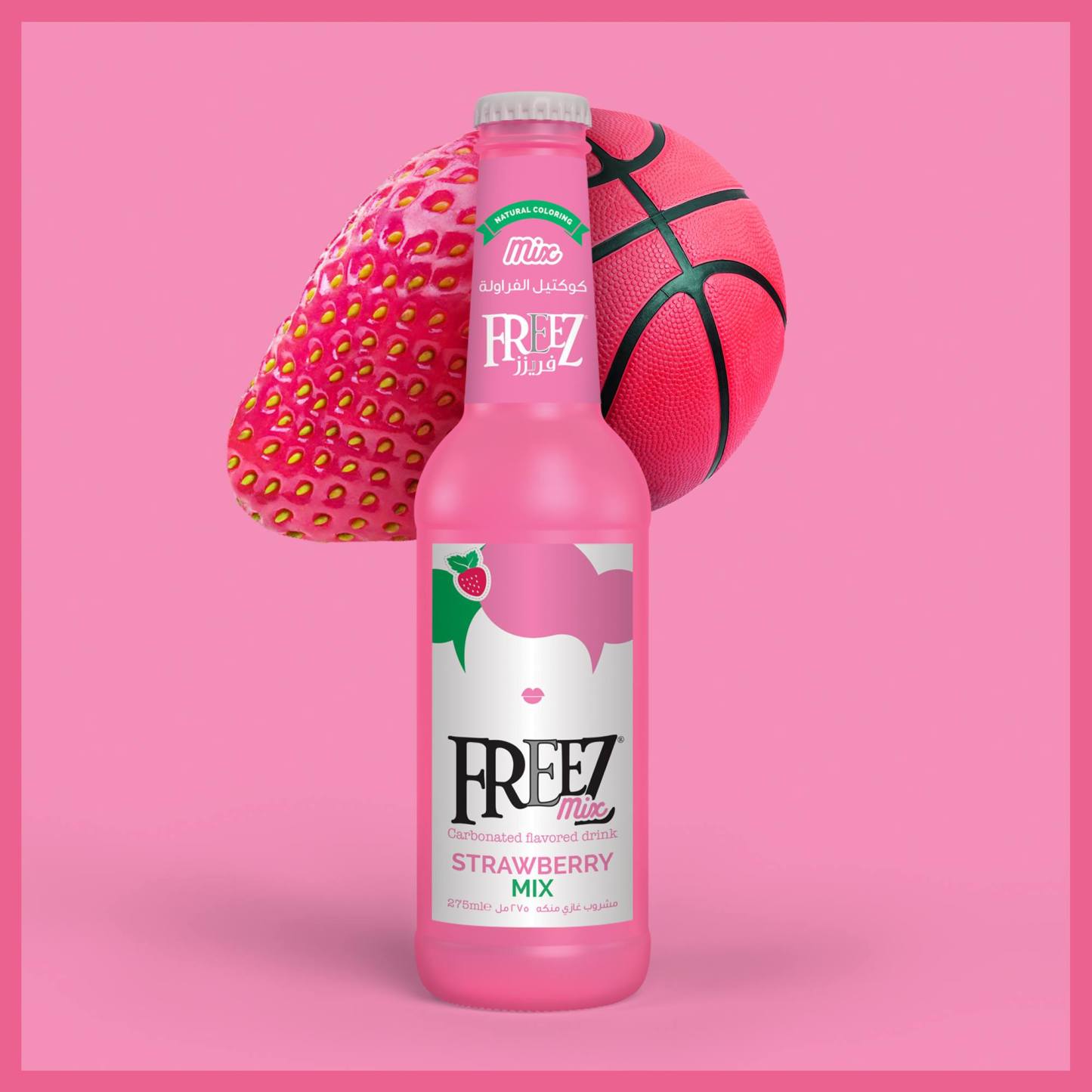 Freez Mix Strawberry Soda Drink 275ml x 24