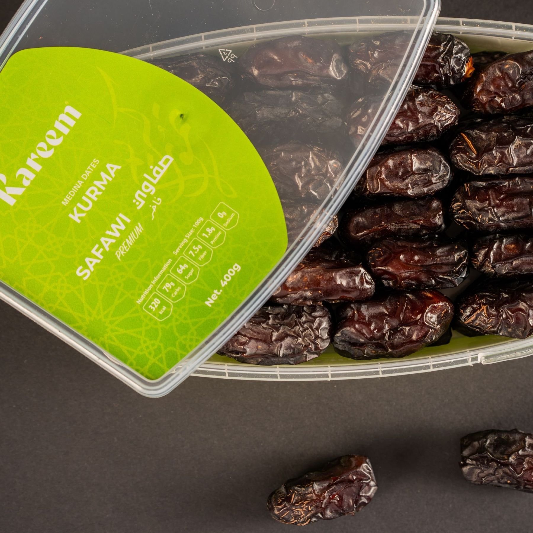 KAREEM KURMA PREMIUM DATES AJWA SAFAWI [ 400g ] FROM SUADI ARABIA