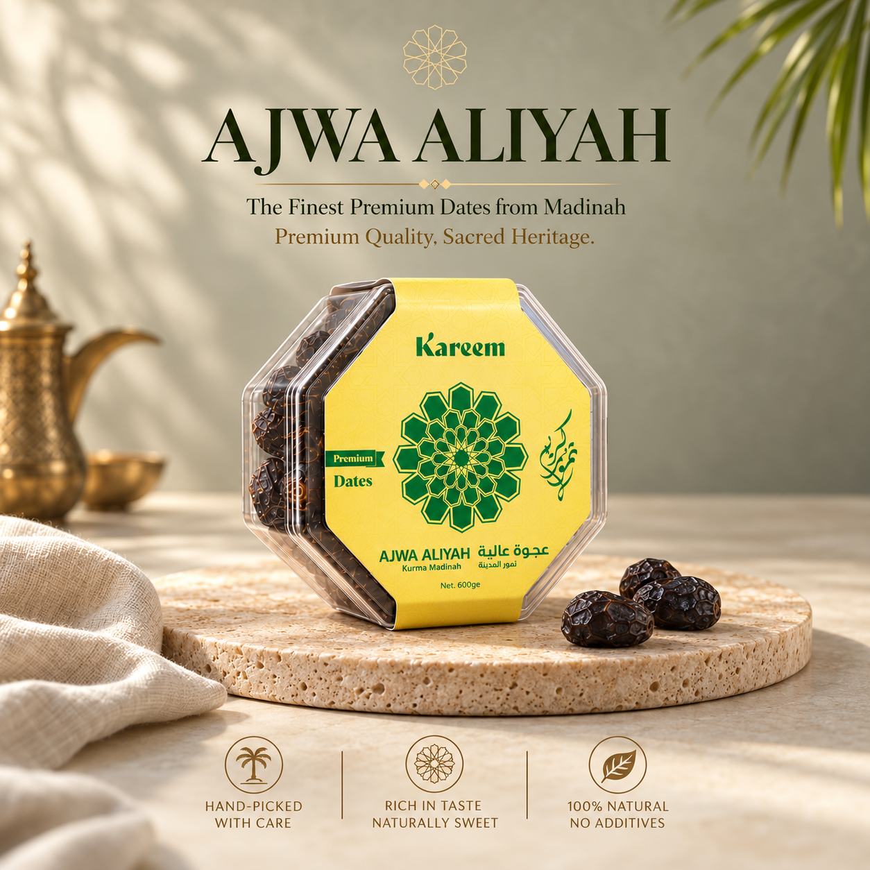 KAREEM KURMA AJWA ALIA PREMIUM LARGE DIIMPORT DARI MADINAH - STOCK BARU 