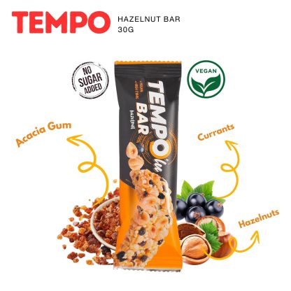 Tempo [ Hazelnuts - Pistachios ] Delight Bar 30g – No Sugar Added, Naturally Sweetened with Fruit