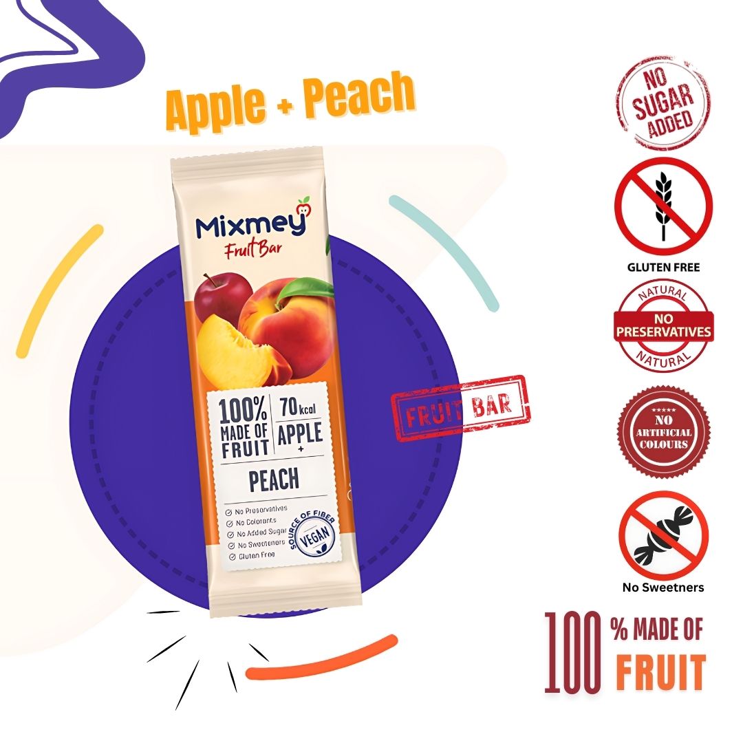 MIXMEY Apple + Peach Fruit Bar 20g x 24
