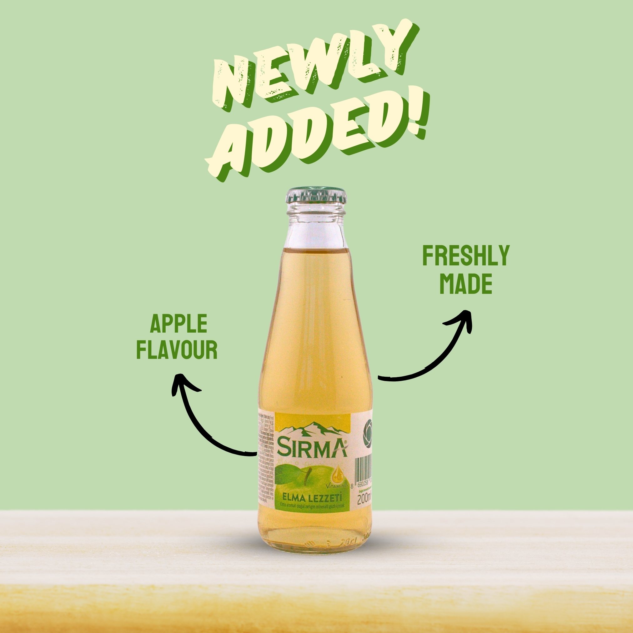 SIRMA Apple Flavoured Natural Mineral Rich Mineral Water Drink 200ml