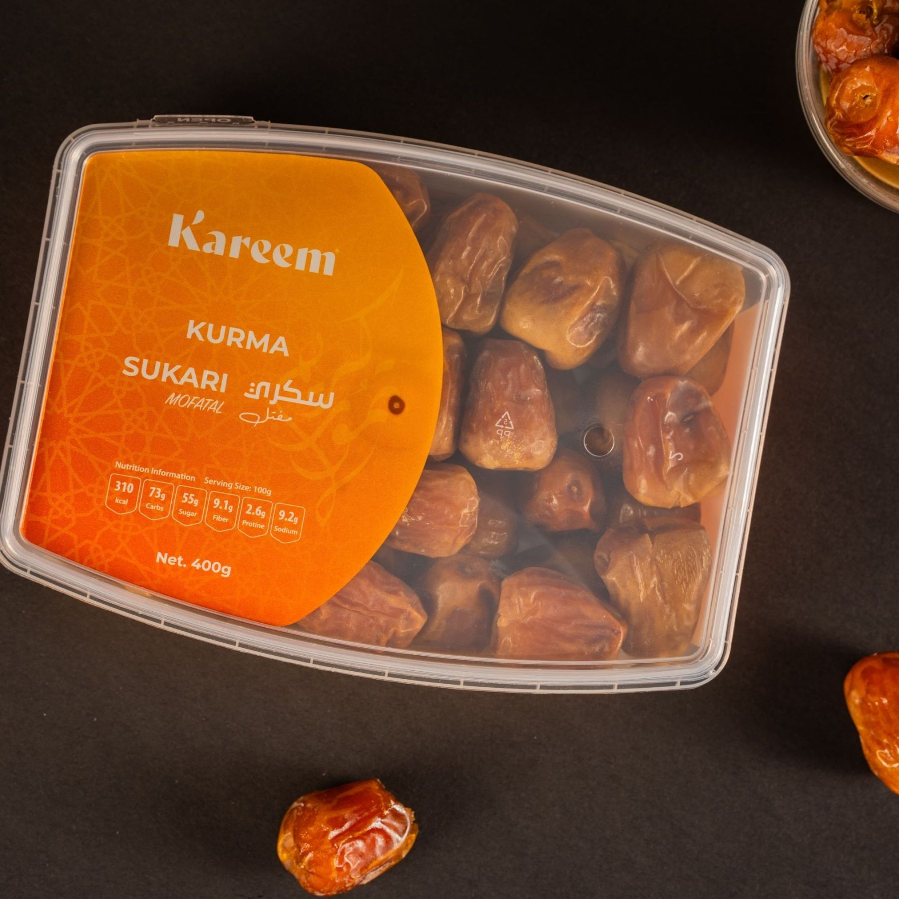 KAREEM KURMA PREMIUM DATES SUKARI ( MUFATAL ) [ 400g ] FROM SUADI ARABIA
