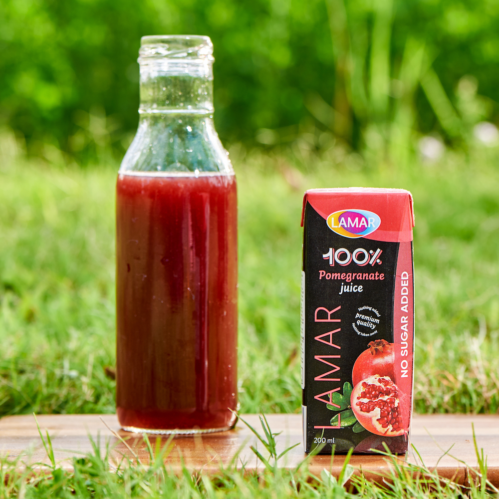 LAMAR Pomegranate Juice 100% Natural & Premium Drink [ 200ml X 6 pcs ] No Preservatives imported from Egypt