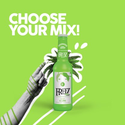 Freez Mix Kiwi & Lime Soda Drink 275ml x 24