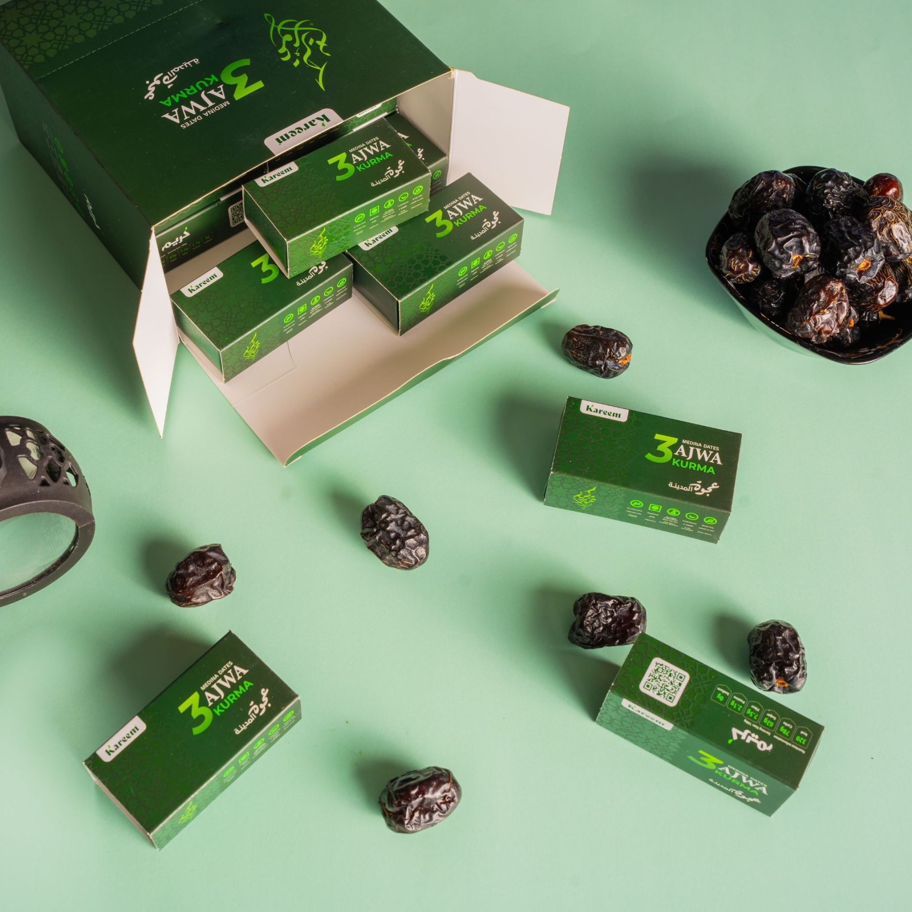 KAREEM DATES AJWA VIP JUMBO [ 3 PIECES ] KURMA AJWA [ 3 BIJI ] MAKANAN SUNNAH