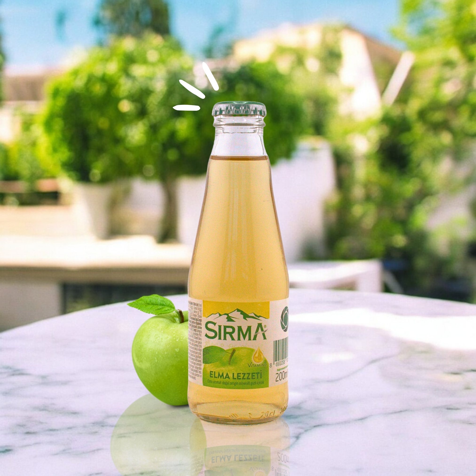 SIRMA Apple Flavoured Natural Mineral Rich Mineral Water Drink 200ml