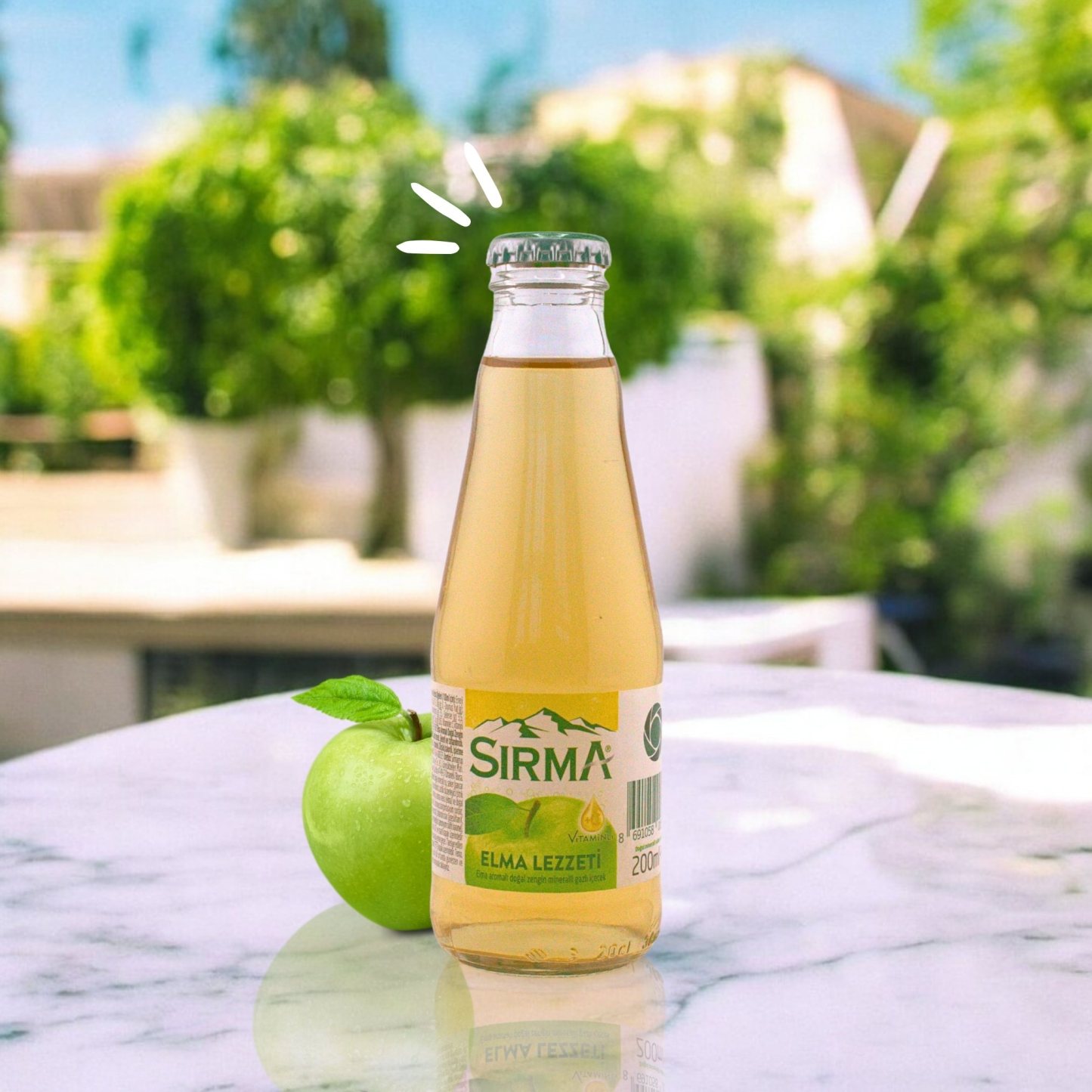 SIRMA Apple Flavoured Natural Mineral Rich Mineral Water Drink 200ml