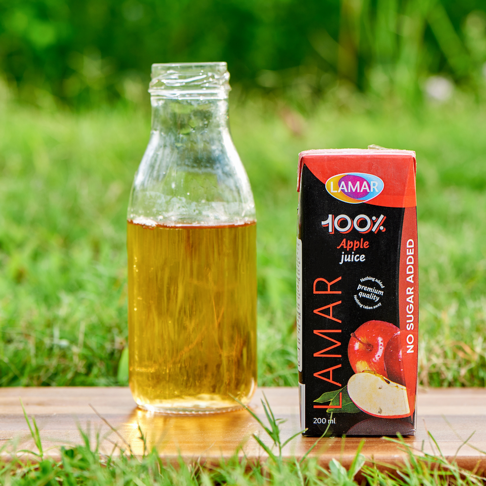 LAMAR Apple Juice 100% Natural & Premium Drink [ 200ml X 6 pcs ] No Preservatives imported from Egypt