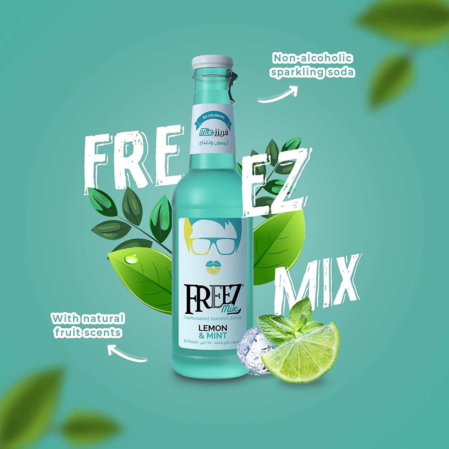 Freez Mix Lemon & Mint Soda Drink 275ml x 24