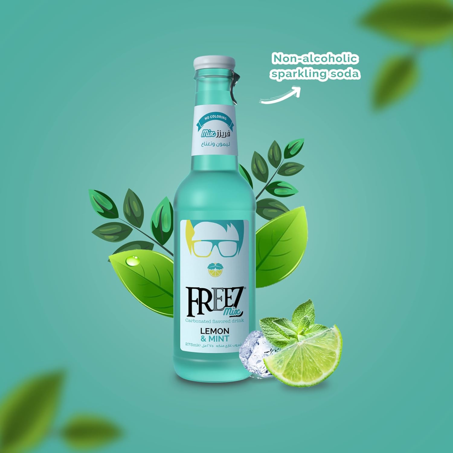 Freez Mix Lemon & Mint Soda Drink 275ml x 24