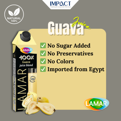 LAMAR Guava Juice [ 1L X 12pcs ] 100% Natural Imported From Egypt 100% Jus Buah Jambu Batu 1L Import dari Egypt
