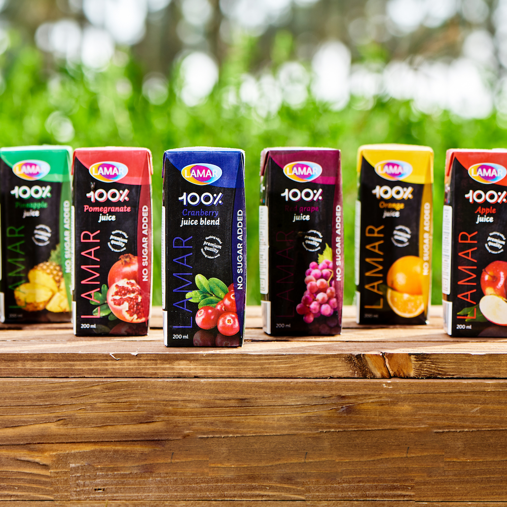 LAMAR Pomegranate Juice 100% Natural & Premium Drink [ 200ml X 6 pcs ] No Preservatives imported from Egypt