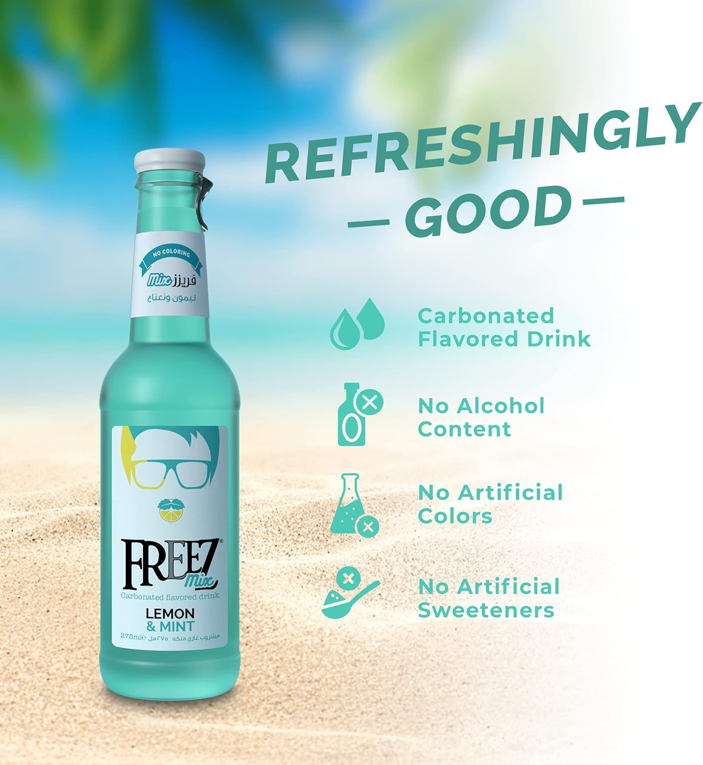 Freez Mix Lemon & Mint Soda Drink 275ml x 24