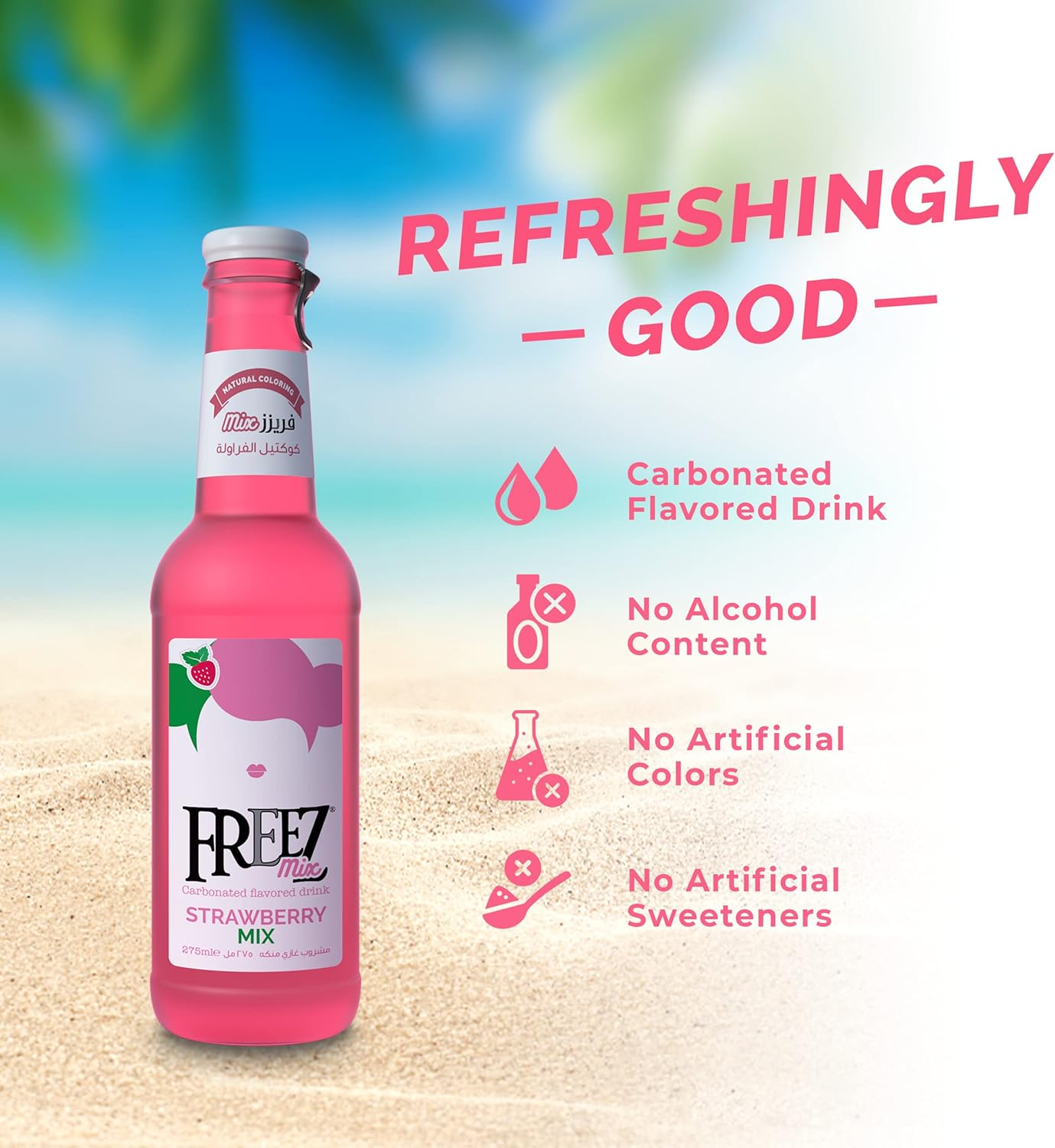 Freez Mix Strawberry Soda Drink 275ml x 24