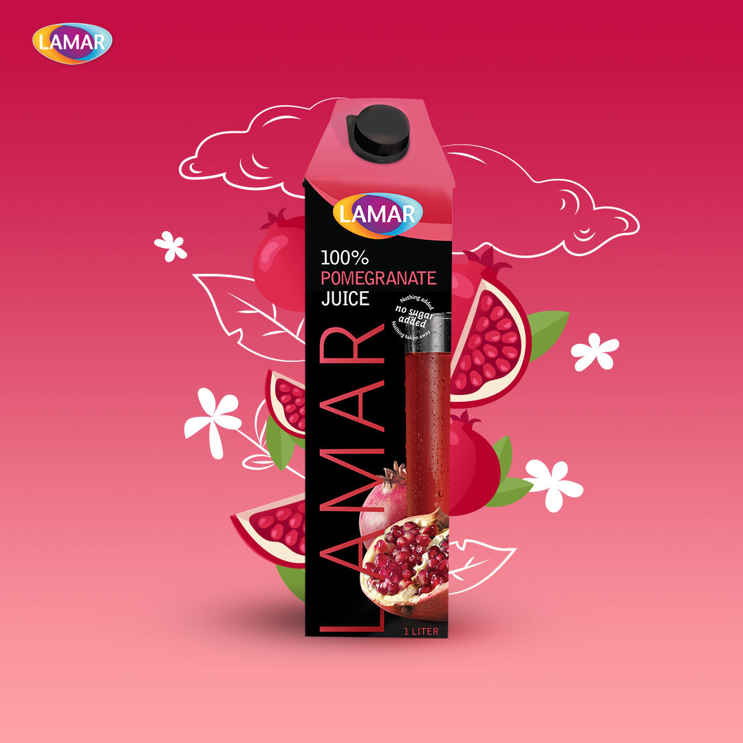 Lamar Pomegranate Juice 1 Lt X 12