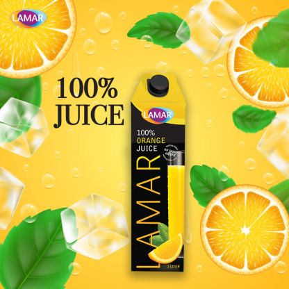 Lamar Orange Juice 1 Lt X 12