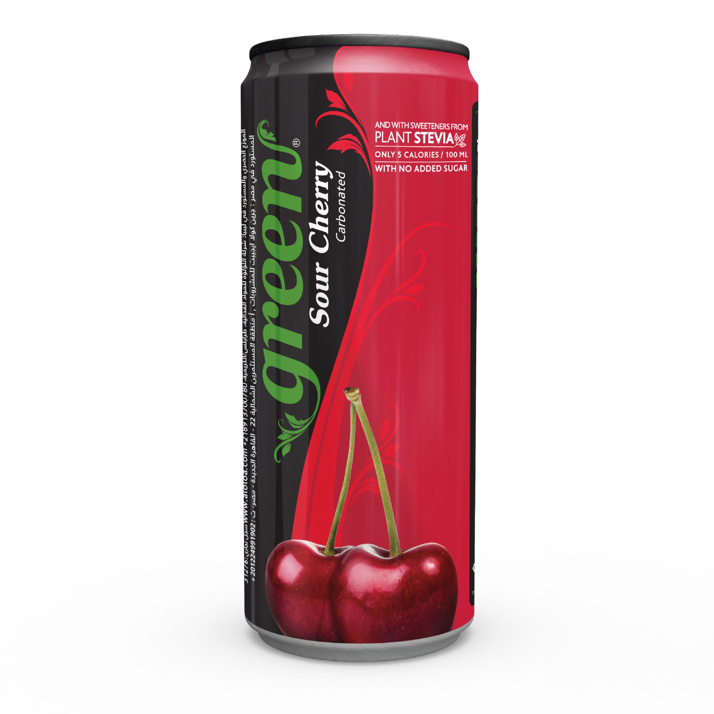 Green Cherry 330ml – Naturally Sweetened Soft Drink - No Sugar Added
