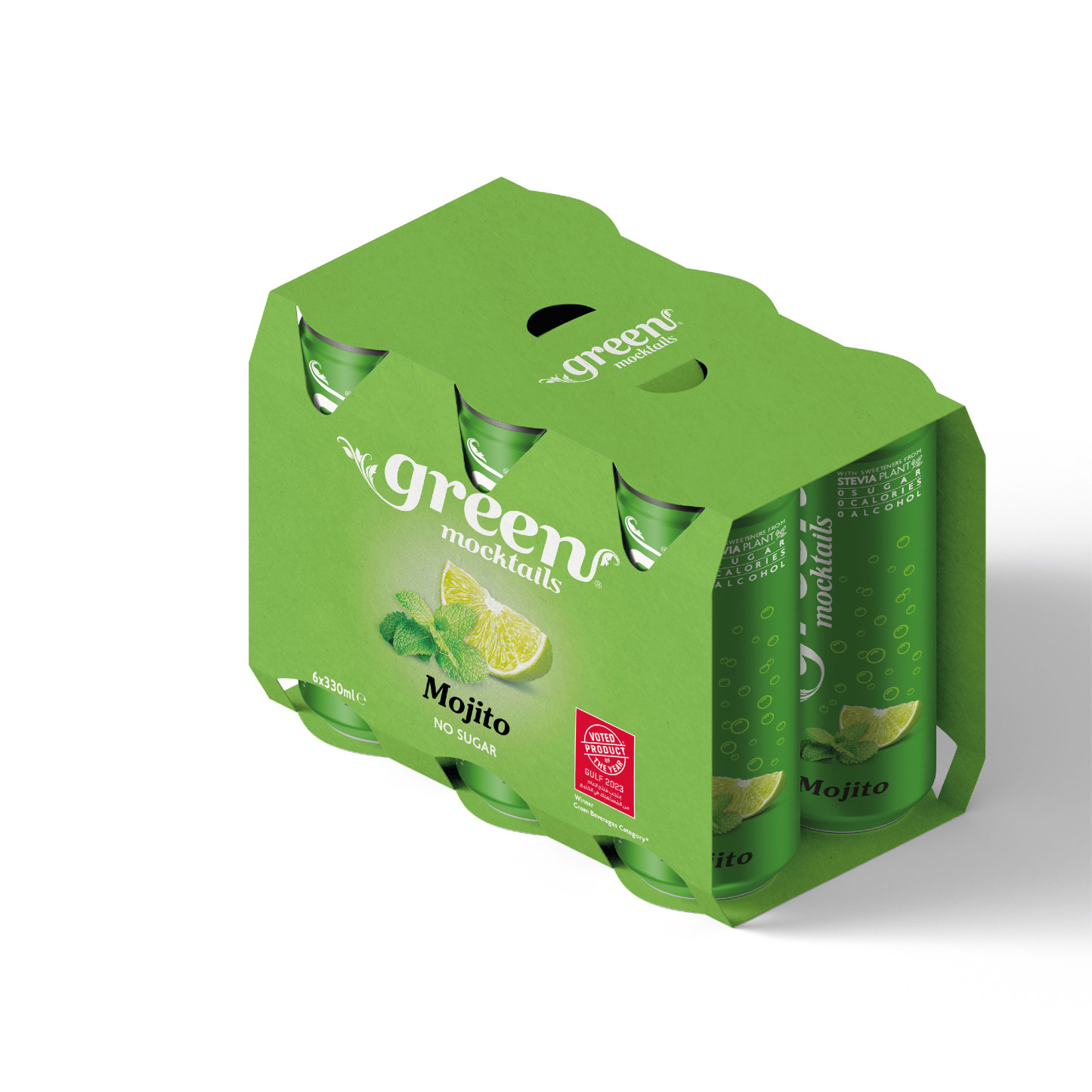 Green Mojito 330ml – Naturally Sweetened Soft Drink - No Sugar Added