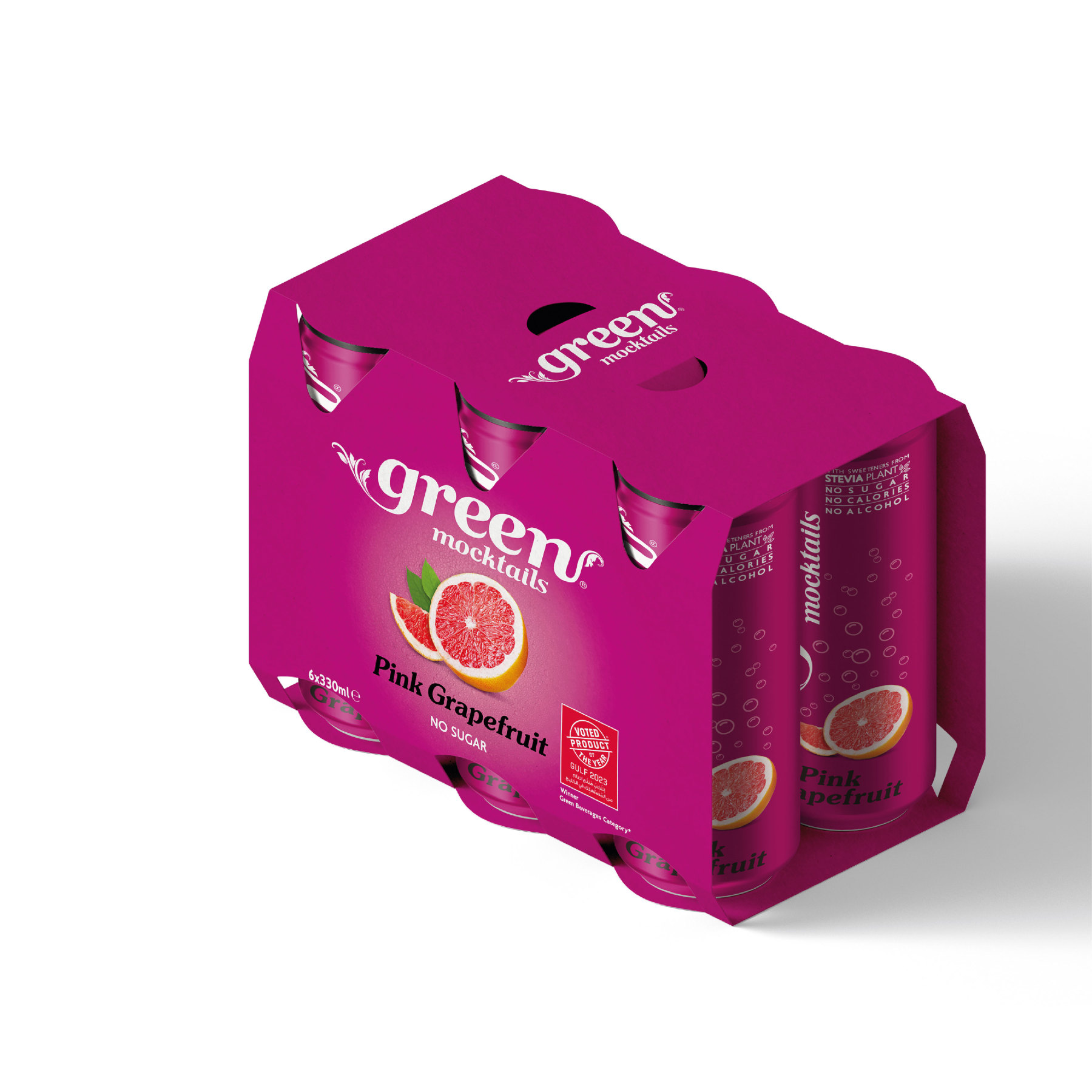 Green Cola Pink Grapefruit 330ml – Naturally Sweetened Soft Drink - No Sugar Added