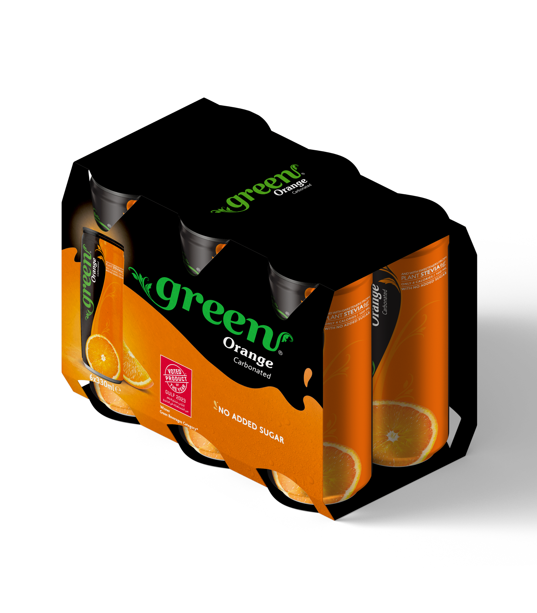 Green Orange 330ml – Naturally Sweetened Sodas - No Sugar Added