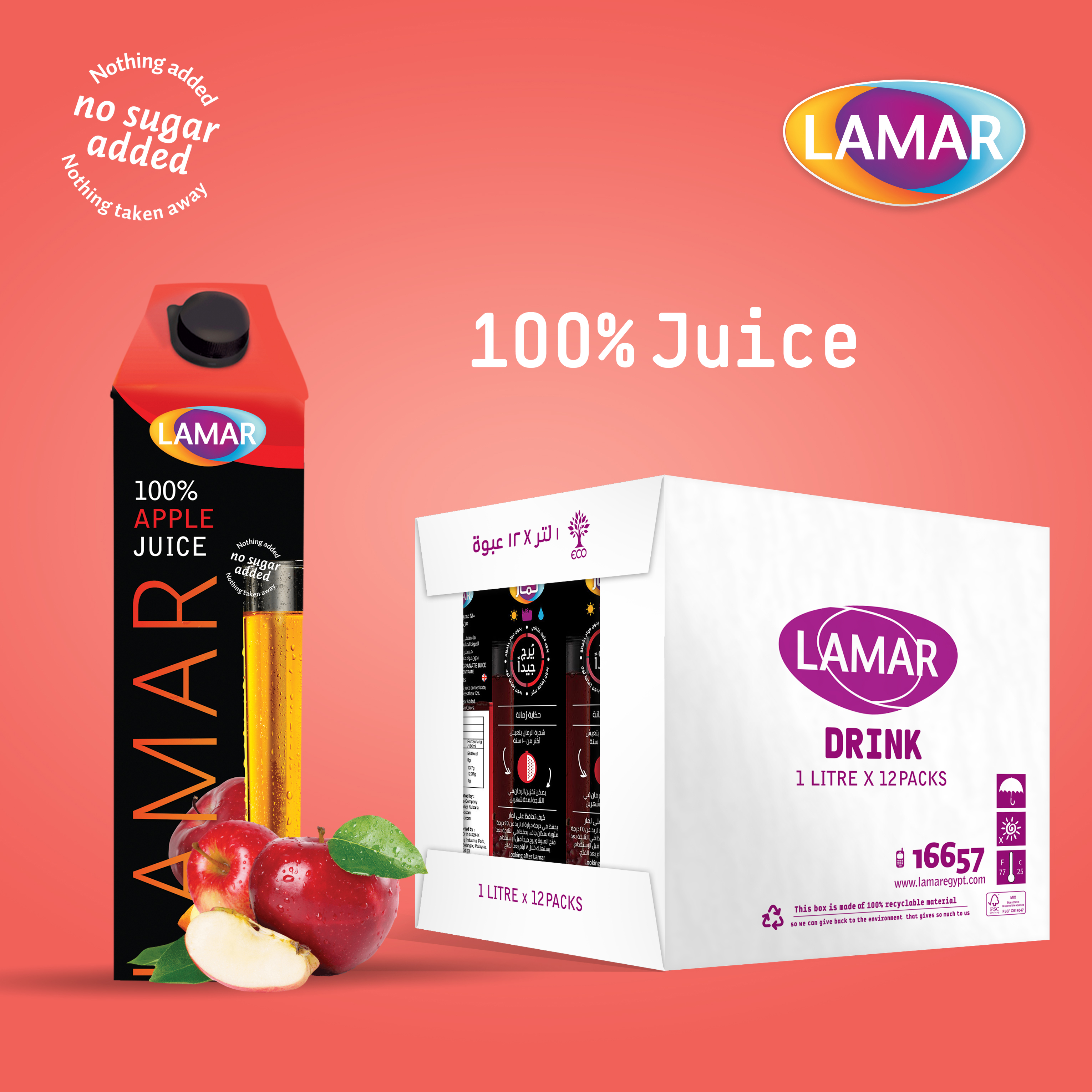 Lamar Apple Juice 1 Lt X 12