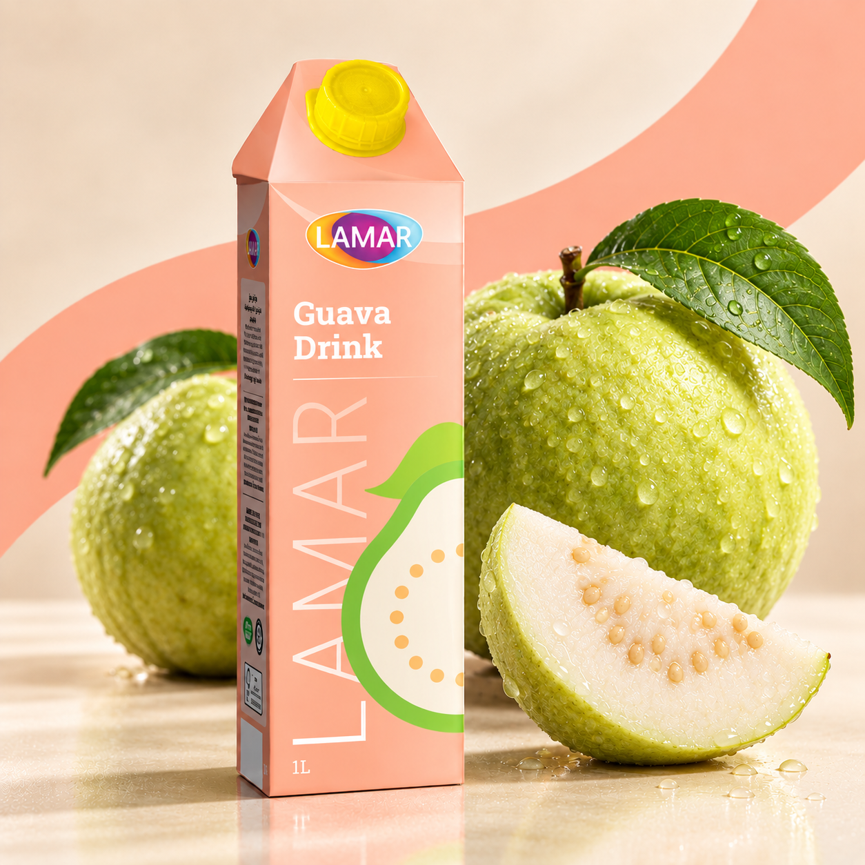 LAMAR [GUAVA DRINK 1L] IMPORTED FROM EGYPT - LESS SUGAR, NO PRESERVATIVES