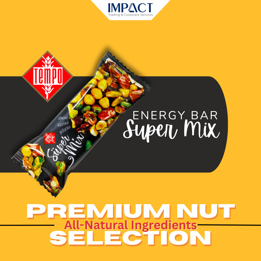 TEMPO CANDY SUPER MIX [ Almond-Hazelnut-Pistachio ] 40g Healthy Bar Snacks - Gluten free import from Turkey