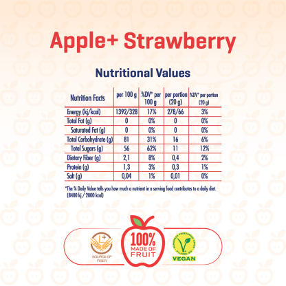 MIXMEY Apple + Strawberry Fruit Bar 20 g x 24