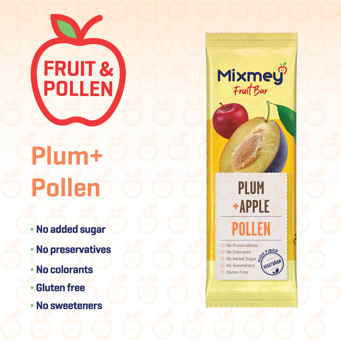 MIXMEY Plum + Pollen Fruit Bar 25 g x 24 