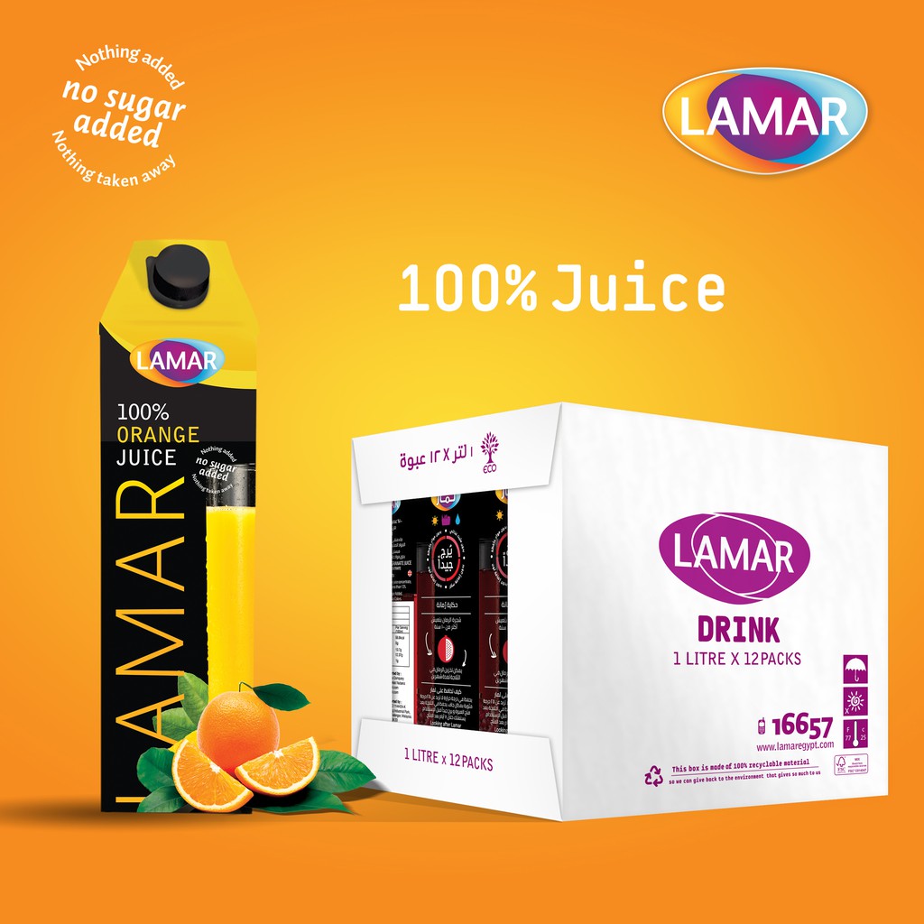 Lamar Orange Juice 1 Lt X 12