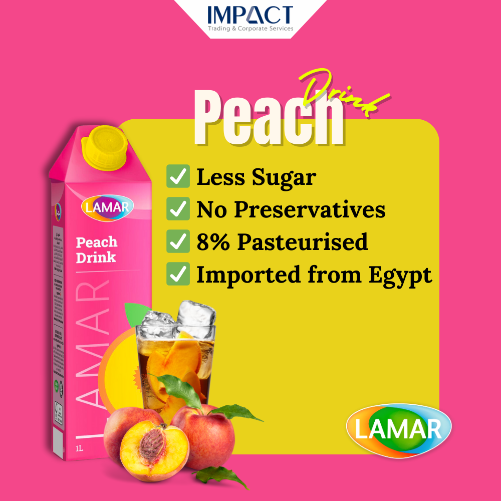 Lamar Peach Drink 1 Lt X 12-Impact TCS