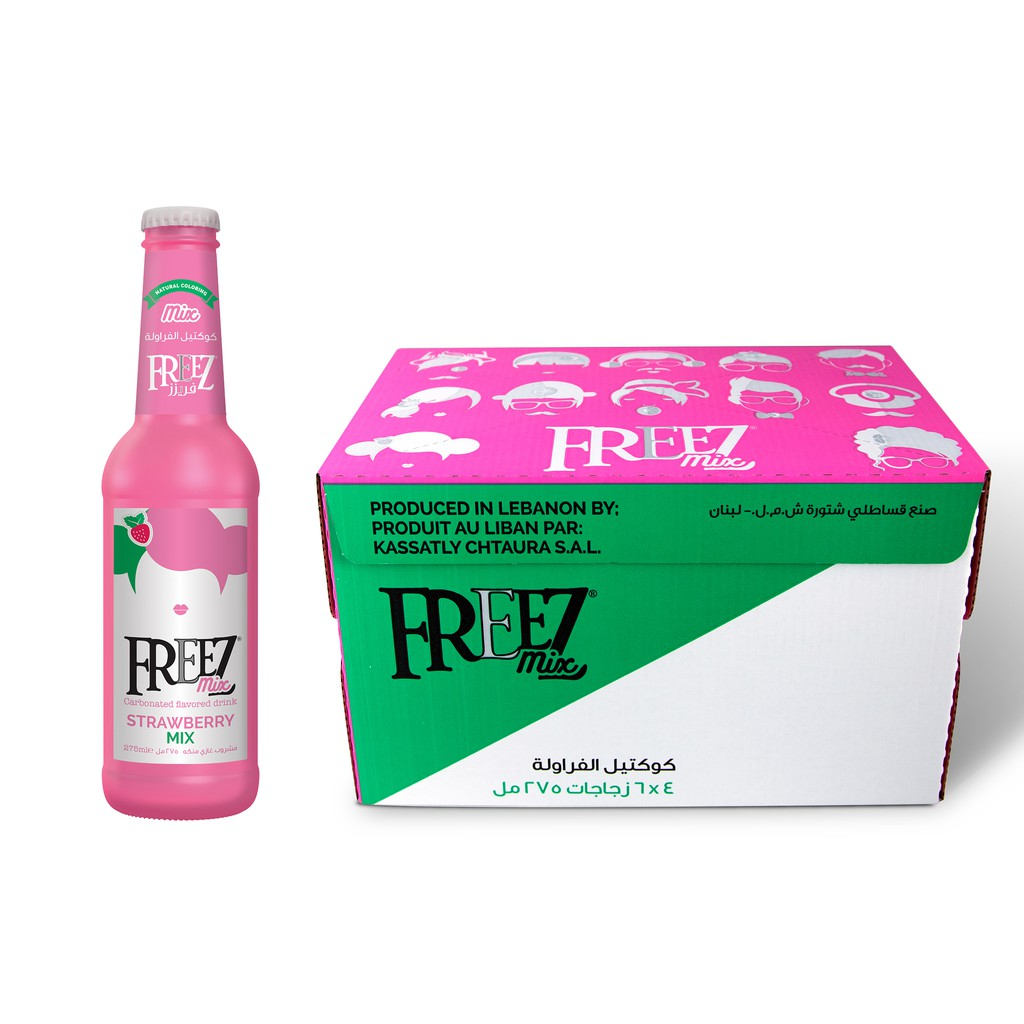 Freez Mix Strawberry Soda Drink 275ml x 24