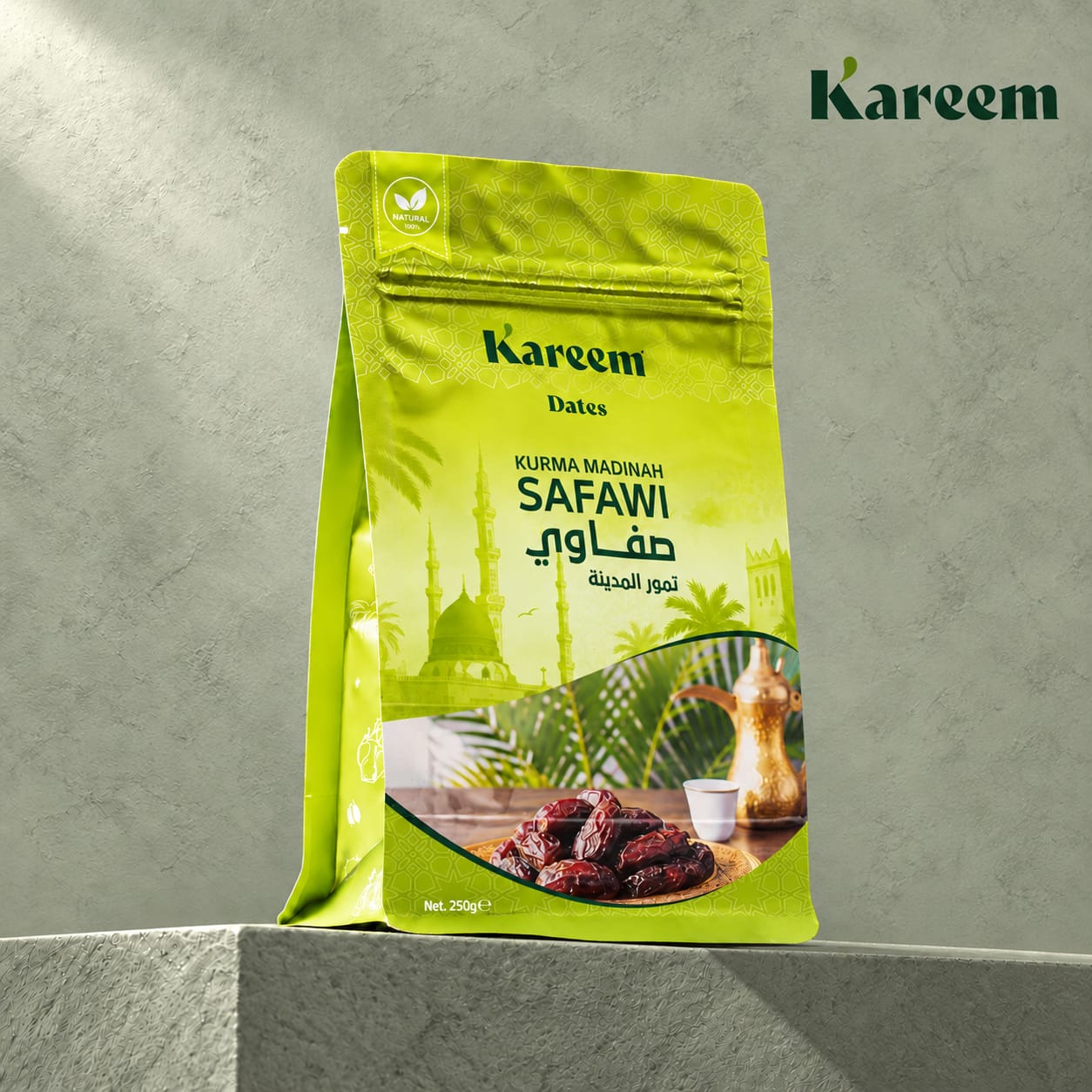 KAREEM KURMA SAFAWI PREMIUM 250g - Exclusive Pouch