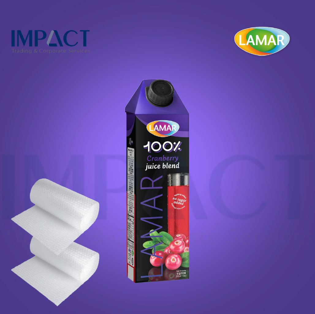 LAMAR [CRANBERRY JUICE 1L] 100% NATURAL IMPORTED FROM EGYPT - NO ADDED SUGAR, NO PRESERVATIVES