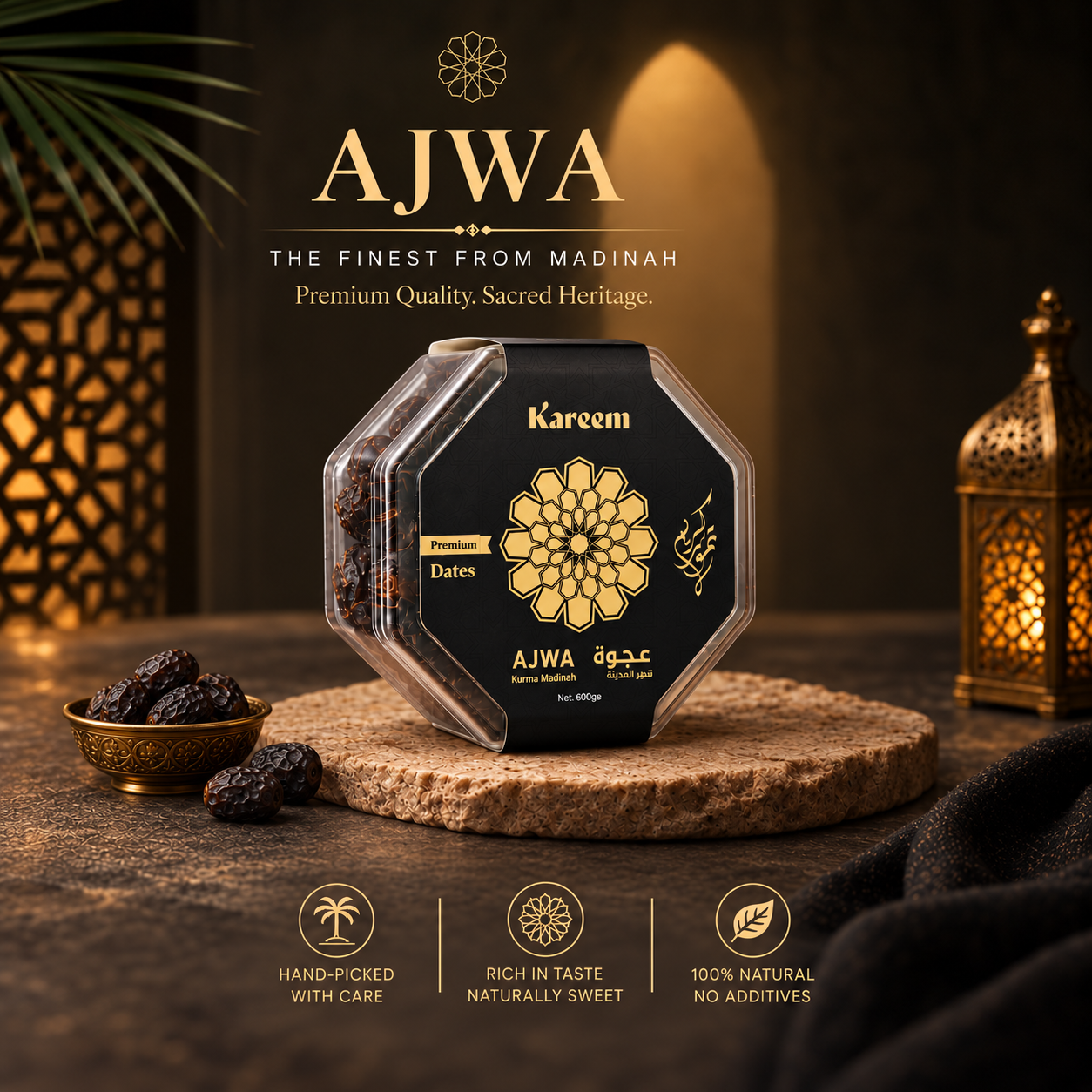 KAREEM KURMA AJWA PREMIUM LARGE DIIMPORT DARI MADINAH - STOCK BARU 