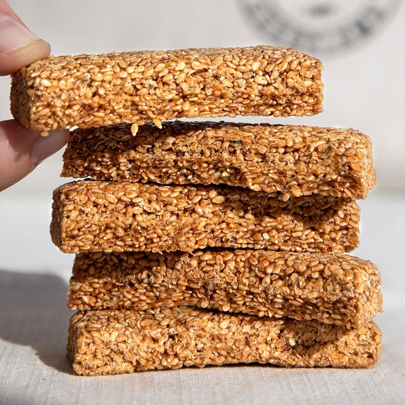 TEMPO Sesame Cracker 80Gr Healthy bar | Natural Sesame Snack Gluten free imported from Turkey