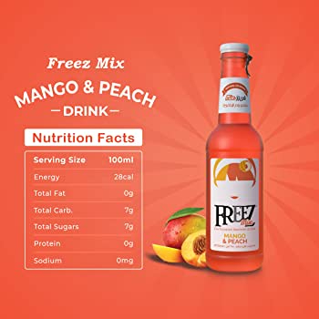 Freez Mix Mango & Peach Soda Drink 275ml x 24