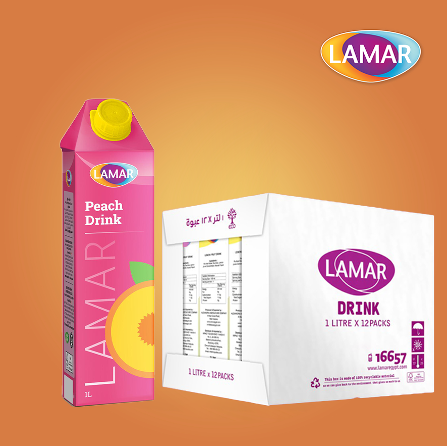 Lamar Peach Drink 1 Lt X 12