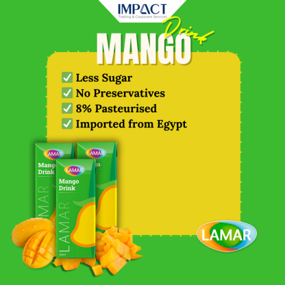 LAMAR Juice 100% Natural & Premium Drink [ 200ml X 3 pcs ] No Preservatives imported from Egypt