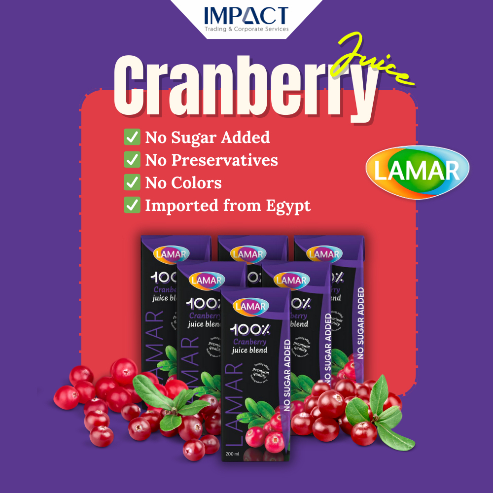 LAMAR Juice 100% Natural & Premium Drink [ 200ml X 6 pcs ] No Preservatives imported from Egypt