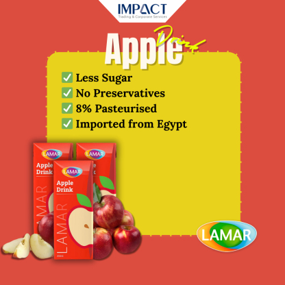 LAMAR Juice 100% Natural & Premium Drink [ 200ml X 3 pcs ] No Preservatives imported from Egypt