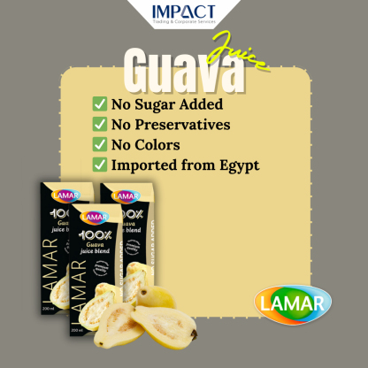 LAMAR Juice 100% Natural & Premium Drink [ 200ml X 3 pcs ] No Preservatives imported from Egypt
