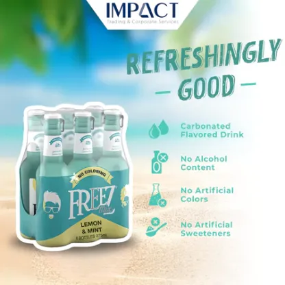 Freez Mix Soda 275ml Carbonated Flavoured Drink [Assorted] - Refreshing Non-Alcoholic Soda